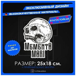 Стикер Наклейки на автомобиль наклейка виниловая для авто Memento Mori Череп 25х18 см