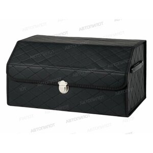 Сумка-органайзер в багажник Ситроен ц3 пицассо (2008 - 2012) компактвэн / Citroen C3 Picasso, экокожа , Черный, Размер М:30x30x55см