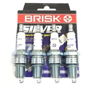 Свеча зажигания для а/м газ 3110 406дв silver (компл. 4 шт.) BRISK LR17YS-N