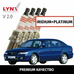 Свечи зажигания иридий+платина Mazda 626 (5) / Мазда 626 1997 1998 1999 2000 2001 2002 V36557 FS /4шт LYNXauto