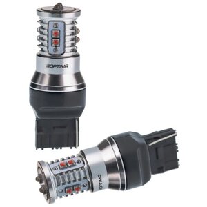 Светодиодная лампа Optima Premium W21W (7440) MINI CREE XB-D CAN (Ps CAN работает не на всех а/м, уточняйте) 50W RED 12-24V (красная) 1 шт.