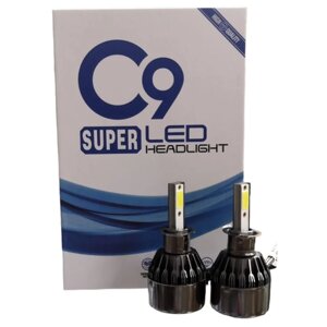 Светодиодные лампы Led HEADLIGHT C9 Super H27 6000k, 6000 lm, 36w, 8-48V, комплект 2 шт.