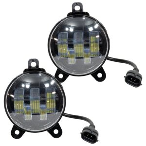 Светодиодные противотуманные LED фары автомобильные, для Лада Приора (туманки, ПТФ, противотуманки с регулировкой) 50W - 2 шт
