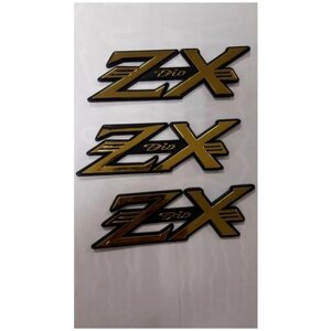 Табличка (наклейка) Honda ZX (3шт, под металл золото) 2032A golden DIOZX
