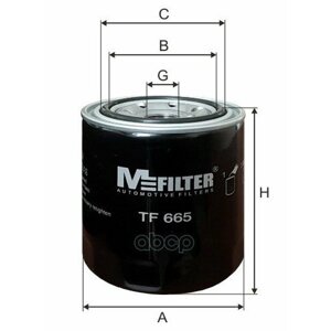 Tf 665_Фильтр Масляный! Toyota Land Cruiser 2.4D-4.2Td 85>Avensis/Corolla 99> M-Filter арт. TF 665