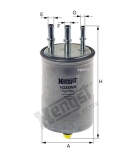 Топливный фильтр hengst filter lykohw 177120 0000 h338wk 893758 hengst filter