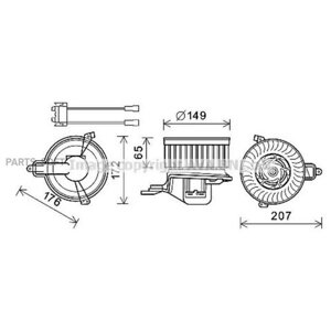 Вентилятор салона AVA quality cooling CN8511