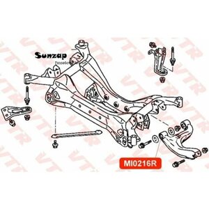 VTR MI0216R сайлентблок верхнего рычага задней подвески