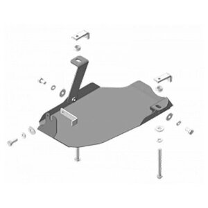 Защита заднего дифференциала Motodor для Хендай Санта Фе IV 2018-2020, сталь 2мм, арт: MO. 00943-1