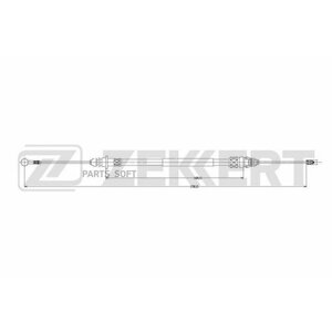 ZEKKERT BZ-1149 Трос стояночного тормоза лев. прав. Nissan Interstar (X70) 02- Opel Movano A 00- Renault Master II