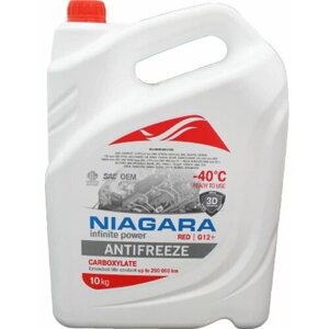 Жидкость охлаждающая "Антифриз"Niagara" G12+карбоксилатный) (красный) 10 кг