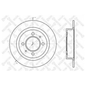 6020-2246-SX_диск тормозной задний! Nissan Almera/Sunny all 90> STELLOX 60202246SX