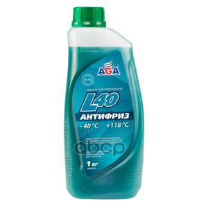 Aga Антифриз L-40, Готовый К Применению, Зеленый,40С (1L) AGA арт. AGA007L