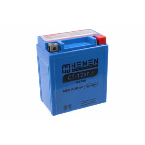 Аккумулятор 12В 7Ач HEMEN ENERGY CT1207.1 (UTX7L-BS (MF (кислотный, герметичный) (обр. полярн) (113*70*132мм)