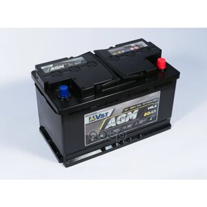 Аккумулятор 12V Agm 80Ah 800А 315X175x190 Полярность 0 VST арт. 580900080