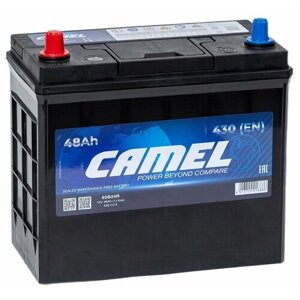 Аккумулятор автомобильный Camel Asia 65B24R 52 А/ч 430 А прям. пол. тонк. кл. Азия авто (238x129x227)