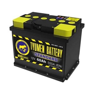 Аккумулятор автомобильный TYUMEN BATTERY STANDARD 60 А/ч 550 А обр. пол. Евро авто (242x175x190)