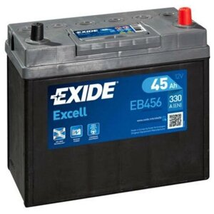 Аккумулятор Excell 12V 45Ah 300A 234Х127х220 Полярность Etn0 Клемы Jis Крепление B0 EXIDE арт. EB456