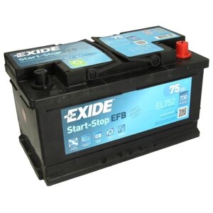 Аккумулятор Exide EL752 EFB Start-Stop 75 Ач 730А низкий
