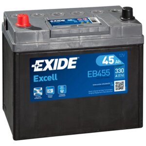 Аккумулятор Exide Excell EB455 45 Ач 330А прям. пол.