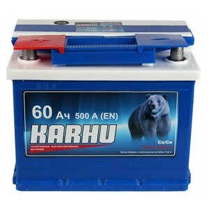 Аккумуляторная батарея KARHU 6СТ60 500 А