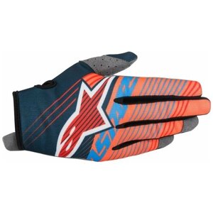 Alpinestars мотоперчатки детские YOUTH RADAR tracker gloves (голубо-оранжевый, XXS)