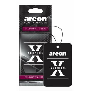 AREON AXV08 Ароматизатор подвесной сухой Areon X VERSION черный Californian Cherry (Калифорнийская Вишня)