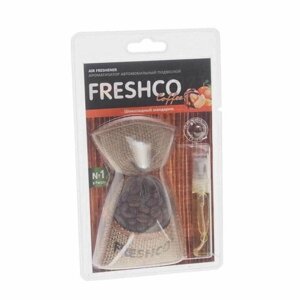 Ароматизатор подвесной гранулы (шоколадный мандарин) мешочек с кофе COFFEE, CF-08, FRESHCO