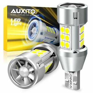 Автомобильная лампа Auxito T15 W16W цоколь W2.1x9.5d 16Вт на лампу 2шт белый свет яркие задний ход LED Светодиодная