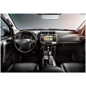 Автомобильная статическая пленка для экрана мультимедиа 7' на Toyota Land Cruiser Prado 150 (глянцевая)