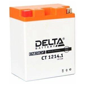 Автомобильные аккумуляторы Delta Мото СТ 14 Ач, Прямая полярность, размер (ДхШхВ)132*89*164