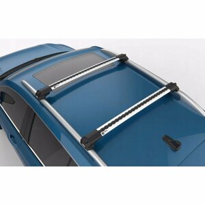 Багажник на крышу Киа Каренс 2006-2012 на рейлинги, Turtle Air-1