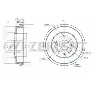 Барабан Тормозной Задний Suzuki Sx4 (Ey Gy) 06- Sx4 (Gy Rw) 07- Zekkert арт. bs-6461