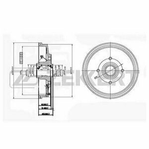 Барабан тормозной ZEKKERT bs5189 для Kia Rio