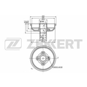 Барабан тормозной ZEKKERT bs5208 для Opel Corsa