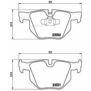 Brembo P06039X колодки тормозные дисковые задние BMW (brilliance) 3 series (E90) 10/04-09/12 / BMW 3 (E90) 02/04-02/12 / BMW 3 convertible (E93) 05/06-12/13 / BMW 3 coupe (E92) 01/05-12/13 / B