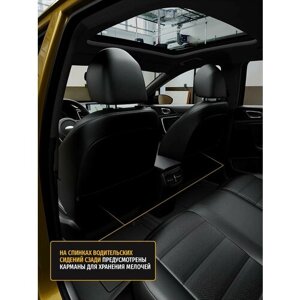 Чехлы для Mitsubishi Eclipse Cross 1 2017-2021 Черный Черный Экокожа с перфорацией Авто Лето LA523C148