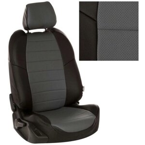 Чехлы на автомобильные сидения Автопилот для Chevrolet Lanos / Daewoo Lanos (Sens) / ZAZ Chance (Экокожа, Черный + Серый)