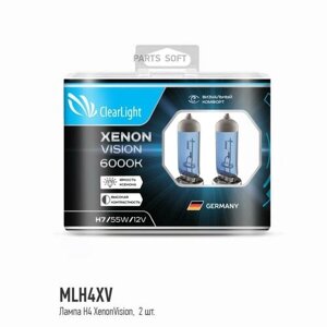 Clearlight MLH4xv лампа галоген 12V H4 60/55W P43t clearlight xenonvision MLH4xv 6000к