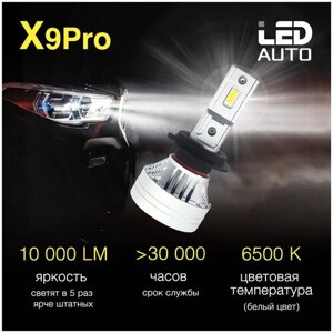 Cветодиодные лампы X9Pro цоколь HB4, 6500K, Светодиодная LED лампа в фару автомобиля / комплект (2шт)