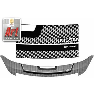 Дефлектор капота для Nissan Almera 2012-н. в. Серия Art серебро