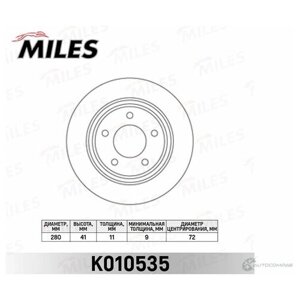 Диск тормозной MAZDA 3 2 0 2 3 03 5 1 6 2 0 05 задний TRW DF4420 K010535 MILES K010535