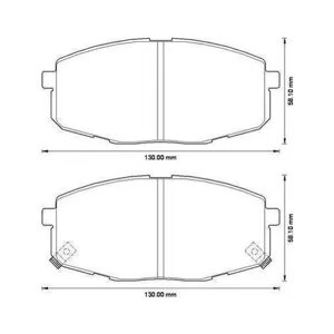 Дисковые тормозные колодки передние REMSA 1038.02 для Kia Cerato, Kia Carens, Nissan Z (4 шт.)