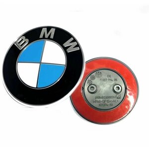 Эмблема BMW 82 мм 1 шт (3М скотч, 2 pin) 51147057794