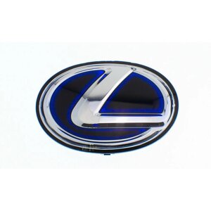 Эмблема на решетку Lexus LX570 черно-синяя 175x125 мм