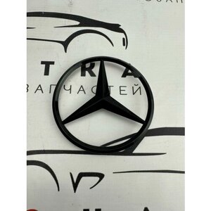 Эмблема/значок/шильдик Mercedes - Benz на крышку багажника Mercedes C-Class S205 Универсал Travel version диаметр 80мм черный глянец