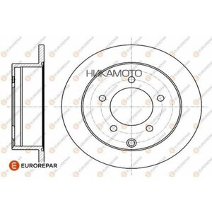 Eurorepar 1642779080 диск тормозной mitsubishi lancer 08- задний D 262мм.