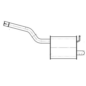 Глушитель для автомобилей Skoda Octavia A5 (04-1.6i основной (нержавеющая алюминизированная сталь) TRIALLI