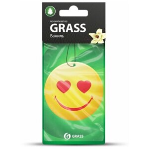 GRASS Ароматизатор Grass "Смайл", ваниль, картонный