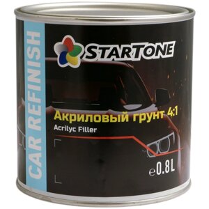 Грунт акриловый StarTone 2K 4:1 серый (с отвердителем), 0,8л+0,2л